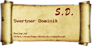 Svertner Dominik névjegykártya