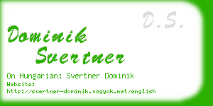 dominik svertner business card